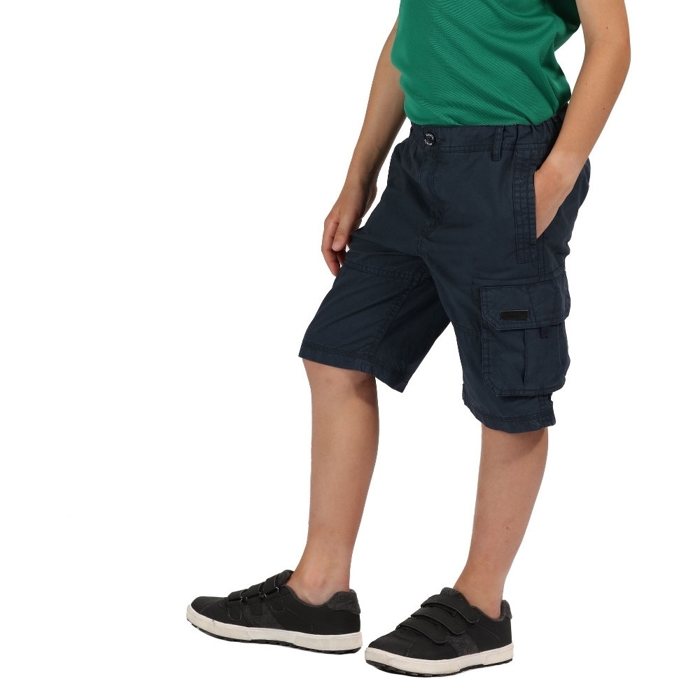 Product image of Regatta Boys Shorewalk Camoflauge Cotton Twill Shorts 9-10 Years - Waist 61-64cm (Height 135-140cm)