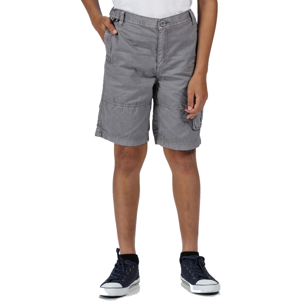Product image of Regatta Boys Shorewalk Camoflauge Cotton Twill Shorts 3-4 Years - Waist 53-54cm (Height 98-104cm)