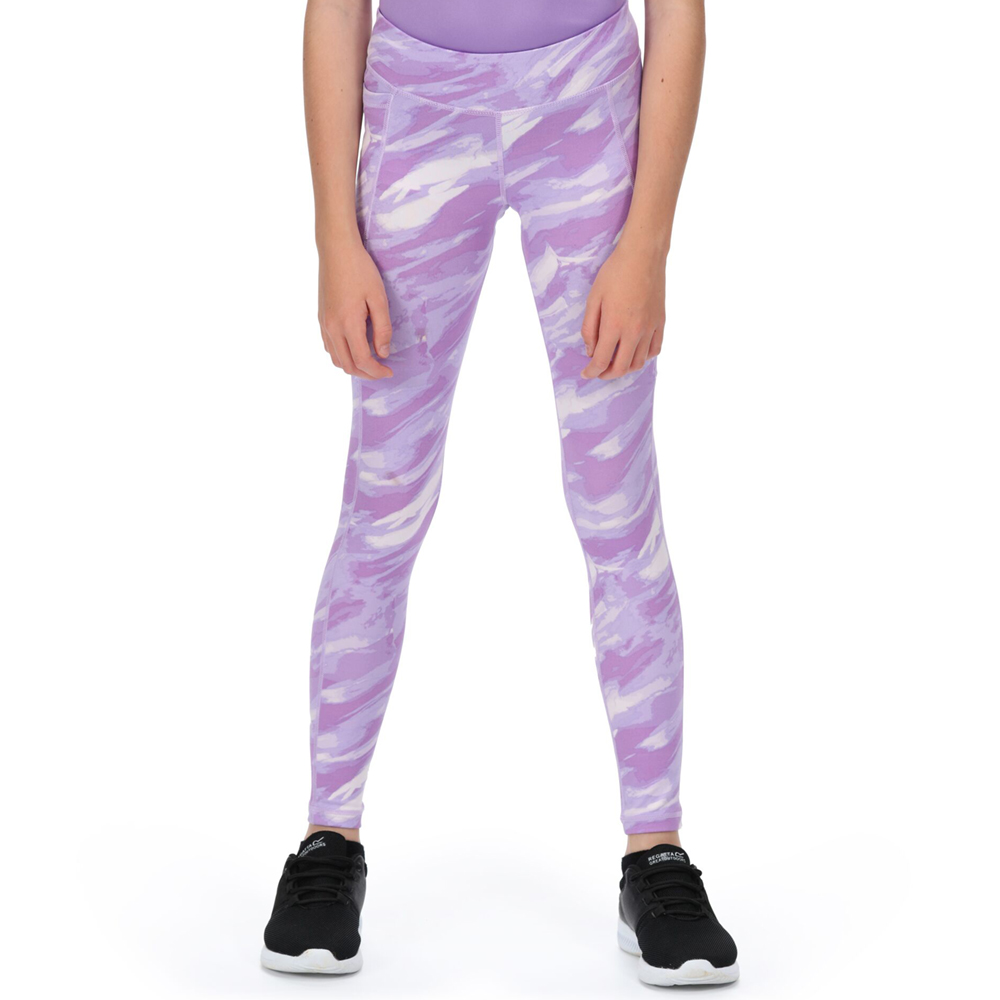 Regatta Girls Atkin II UV Protection Reflective Leggings 3-4 Years- Waist 21-22’, (53-54 cm)