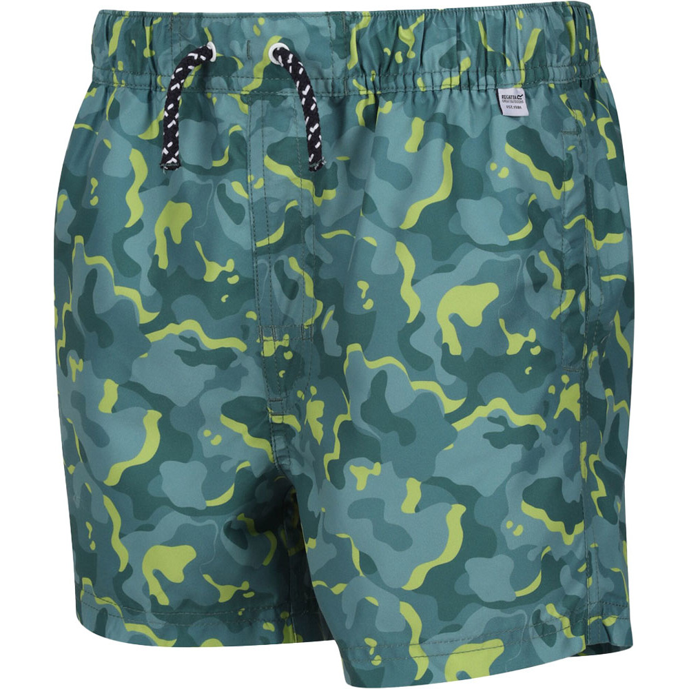 Product image of Regatta Boys Skander II Camoflauge Quick Dry Swim Shorts 9-10 Years - Waist 61-64cm (Height 135-140cm)