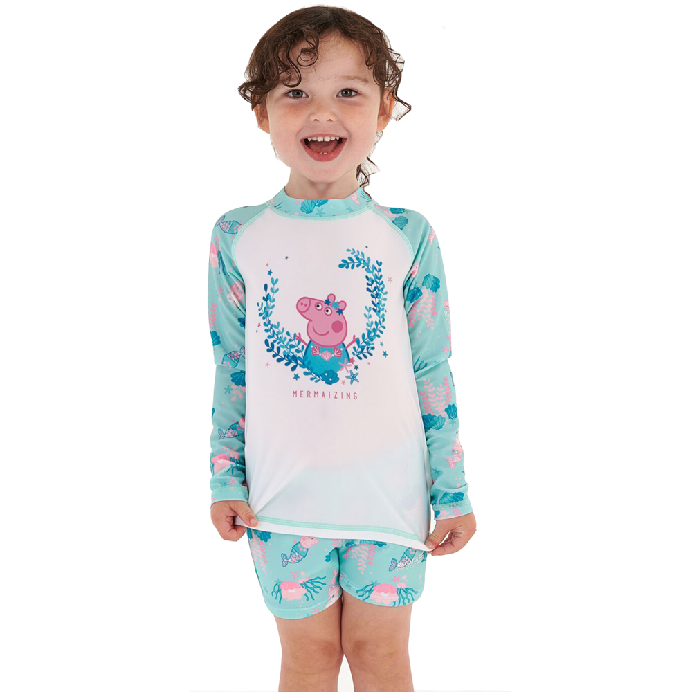 Regatta Girls Peppa Long Sleeve Soft Touch Rash Suit 36-48 Months (98-104cm)