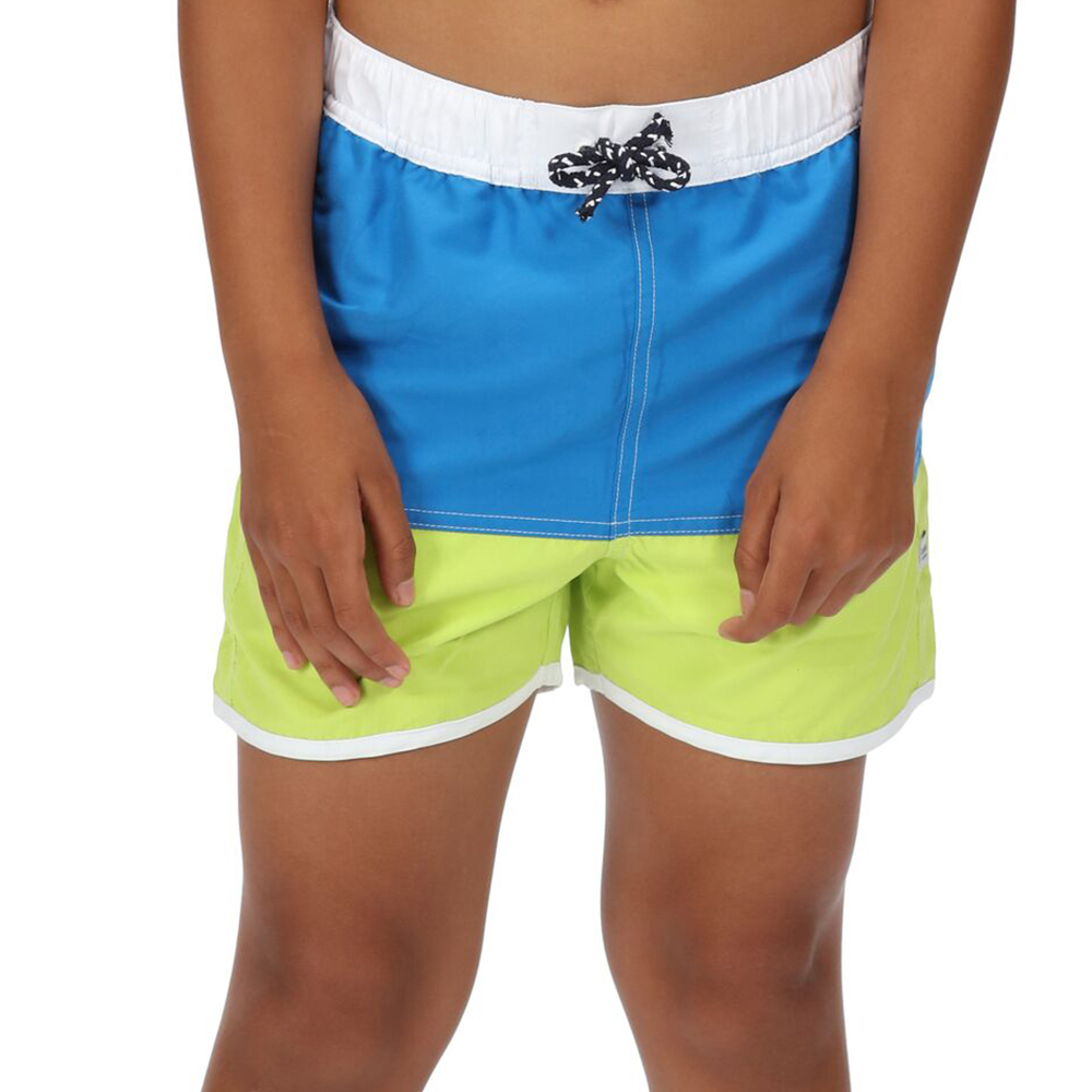 Regatta Boys Sergio Quick Drying Colourblock Swim Shorts 9-10 Years - Waist 61-64cm (Height 135-140cm)