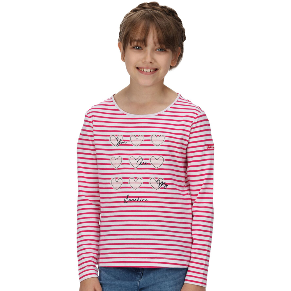 Regatta Girls Clarabee Coolweave Cotton Long Sleeve Top 11-12 Years- Chest 30-31’, (75-79cm)
