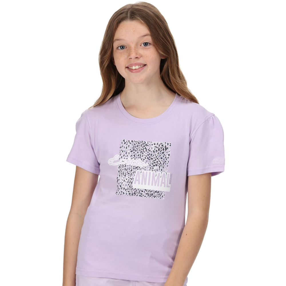 Regatta Girls Bosley V Coolweave Cotton Jersey T Shirt 15-16 Years- Chest 35-36’, (89-92cm)