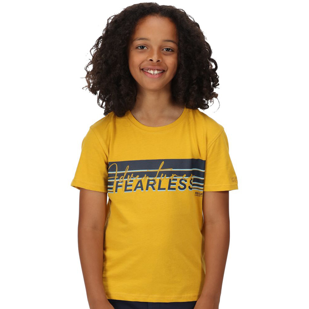 Regatta Girls Bosley V Coolweave Cotton Jersey T Shirt 13 Years- Chest 32’, (82cm)