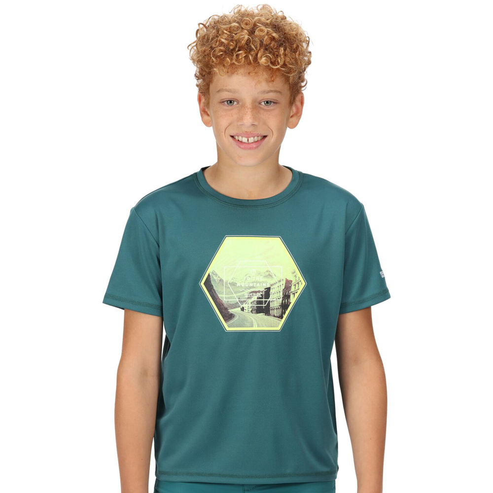 Product image of Regatta Boys Alvarado VI Quick Drying Short Sleeve T Shirt 9-10 Years - Chest 69-73cm (Height 135-140cm)