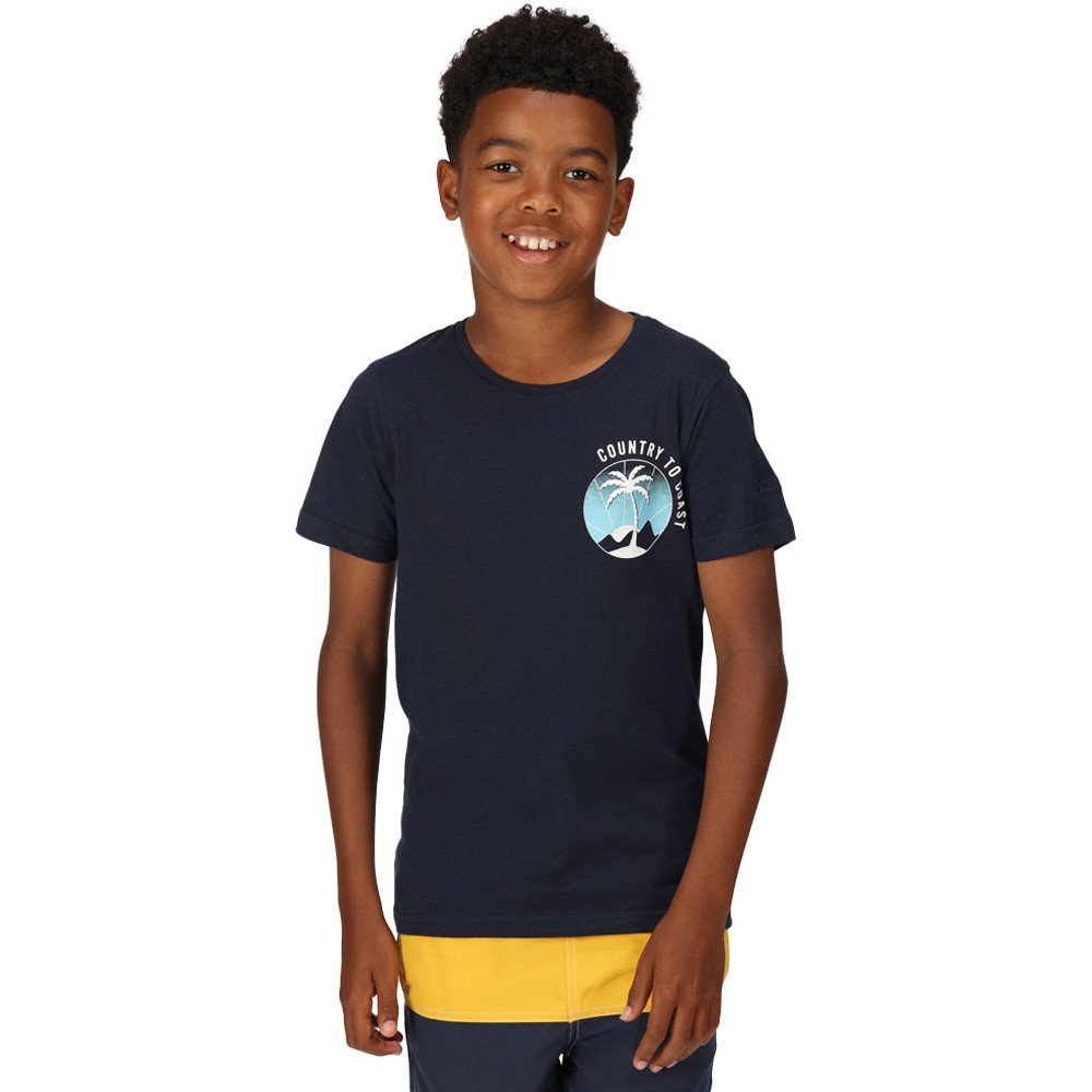 Product image of Regatta Boys Bosley VI Short Sleeve Graphic T Shirt 15-16 Years