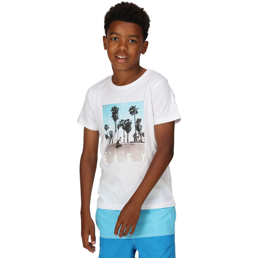 Product image of Regatta Boys Bosley VI Short Sleeve Graphic T Shirt 9-10 Years - Chest 69-73cm (Height 135-140cm)