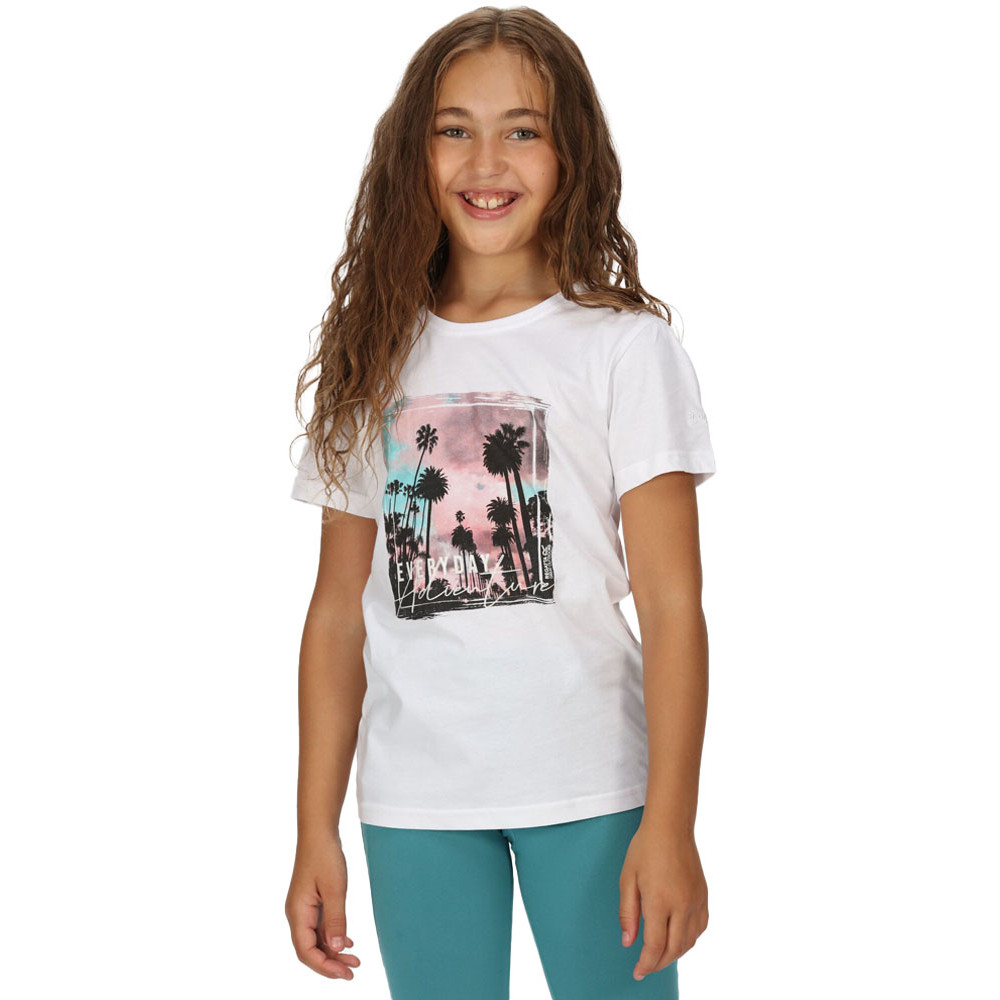 Regatta Girls Bosley VI Short Sleeve Graphic T Shirt 5-6 Years - Chest 59-61cm (Height 110-116cm)
