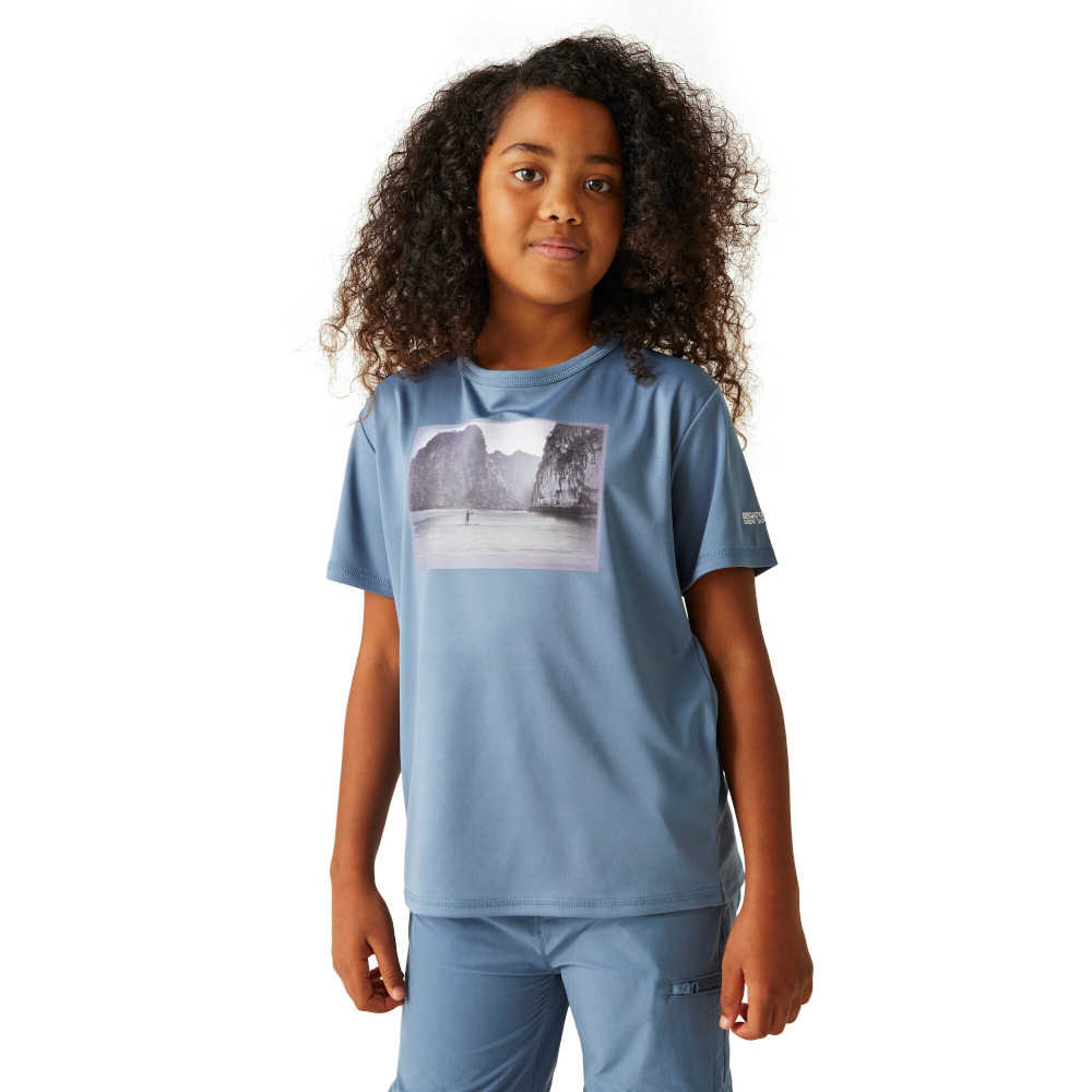 Regatta Girls Alvarado VIII Short Sleeve Graphic T Shirt 3-4 Years - Chest 55-57cm (Height 98-104cm)