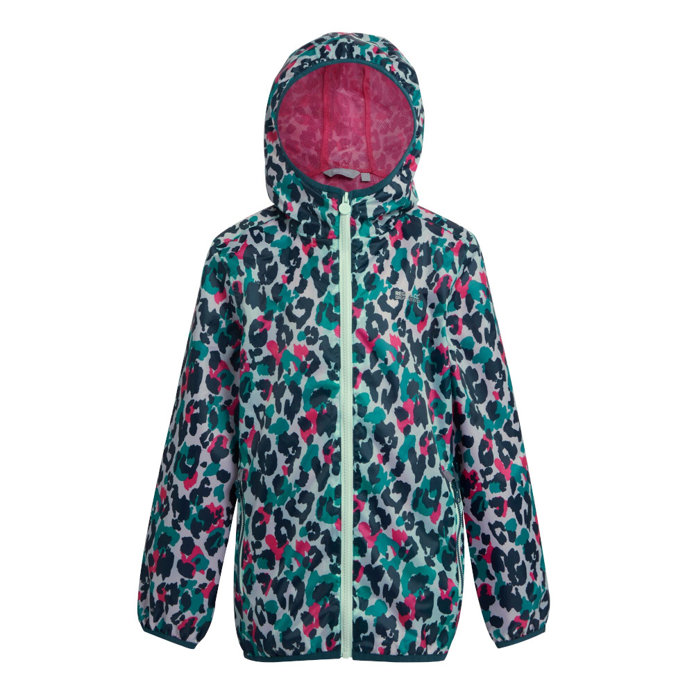 Regatta Boys & Girls Printed Lever Waterproof Breathable Jacket 7-8 Years - Chest 63-67cm (Height 122-128cm)
