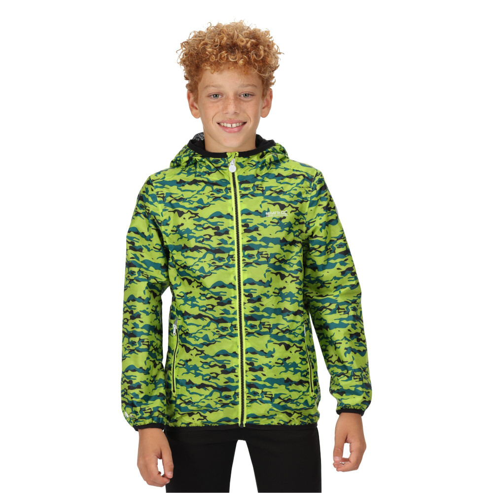 Regatta Boys & Girls Printed Lever Waterproof Breathable Jacket 5-6 Years - Chest 59-61cm (Height 110-116cm)