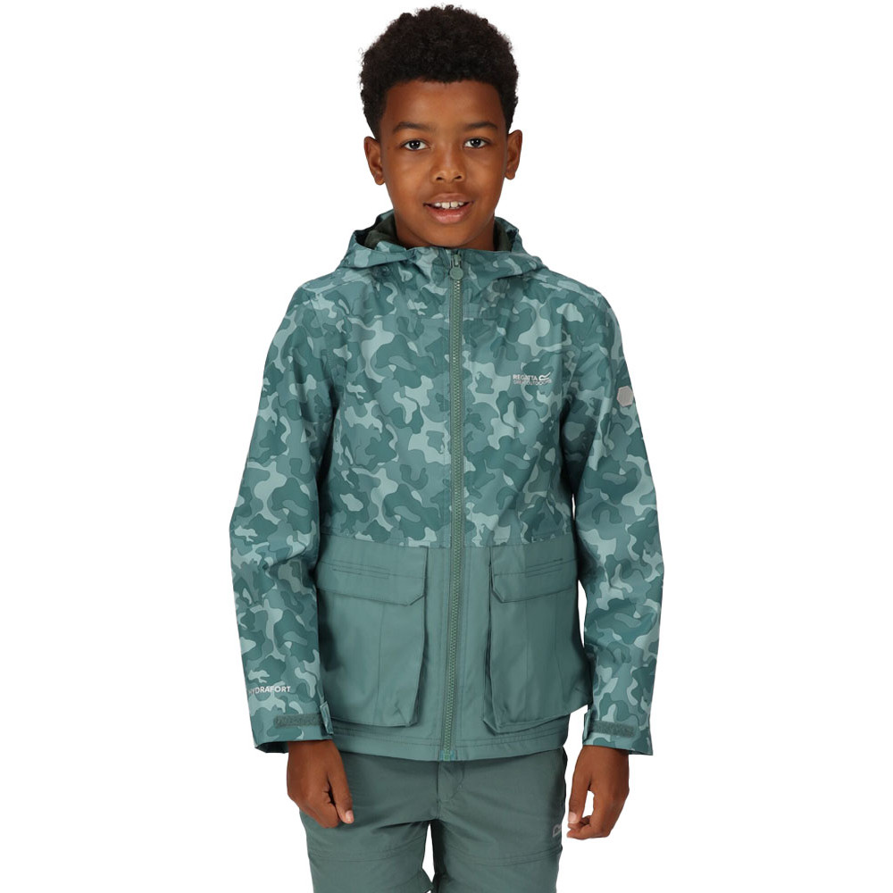 Regatta Boys Hywell Waterproof Durable Hooded Jacket 7-8 Years - Chest 63-67cm (Height 122-128cm)