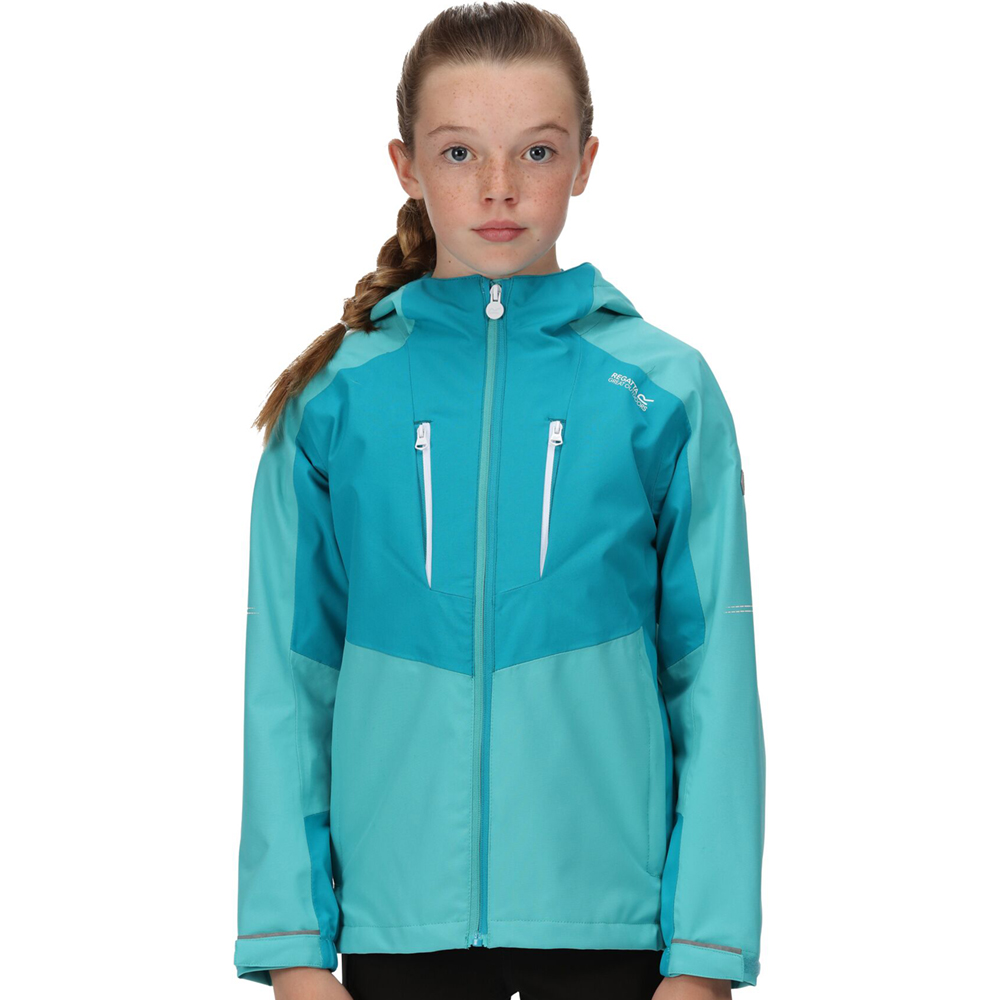Regatta Girls Highton III Waterproof Breathable Jacket 7-8 Years - Chest 63-67cm (Height 122-128cm)
