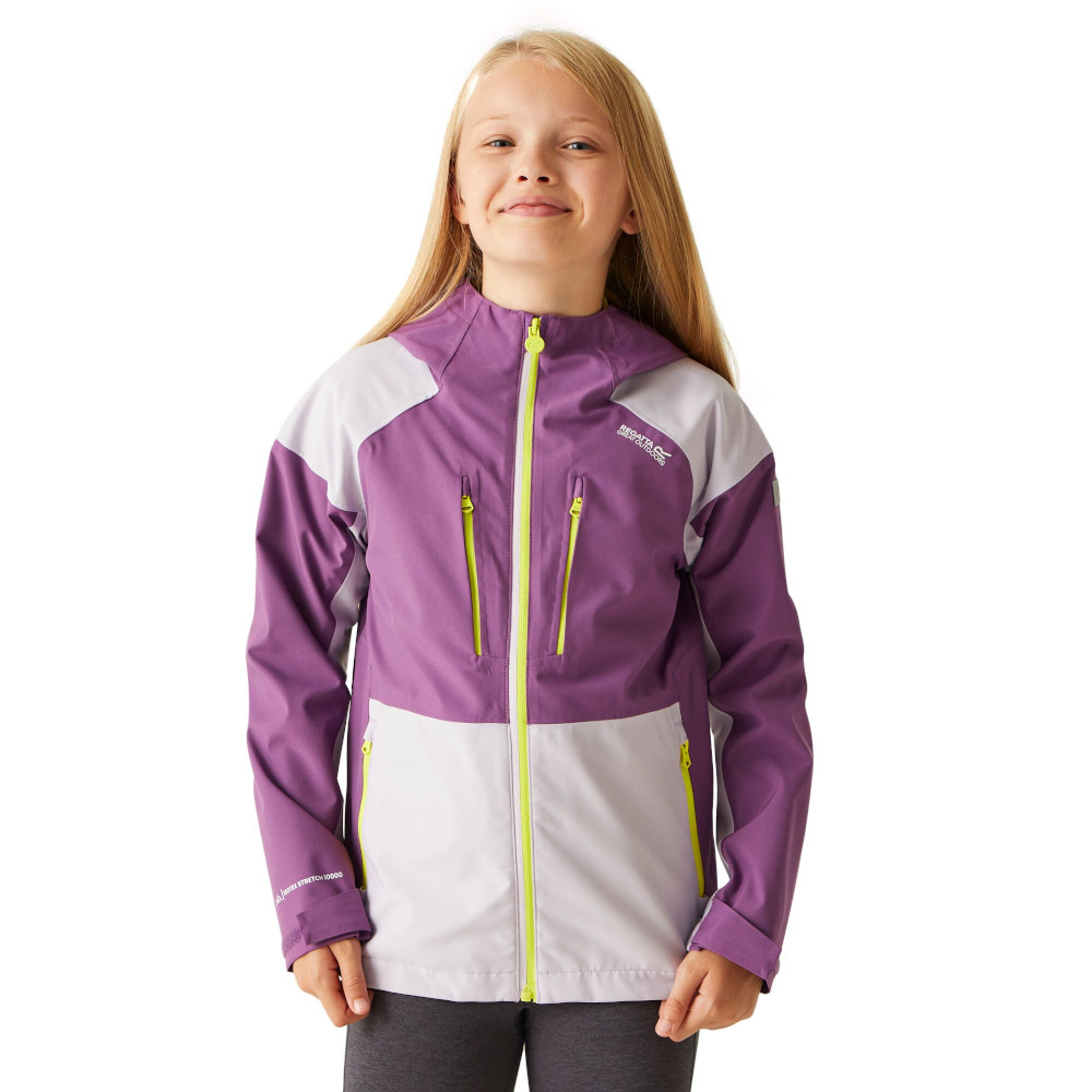 Regatta Girls Highton V Full Zip Waterproof Coat 5-6 Years - Chest 59-61cm (Height 110-116cm)