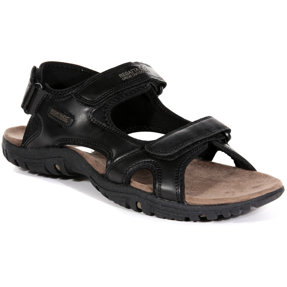 Regatta Mens Haris Three Strap Faux Leather Walking Sandals UK Size 9.5 (EU 44)