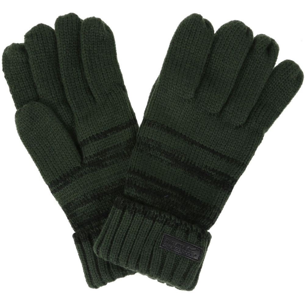 Product image of Regatta Mens Davion Marl Stripe Winter Walking Gloves Small/Medium