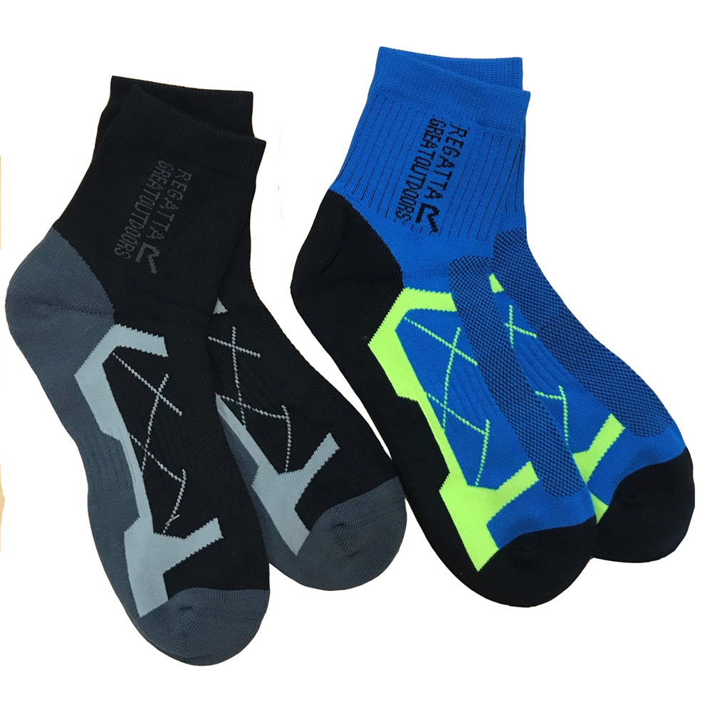 Regatta Mens 2 Pack Outdoor Active Wicking Walking Socks UK Size 9-12