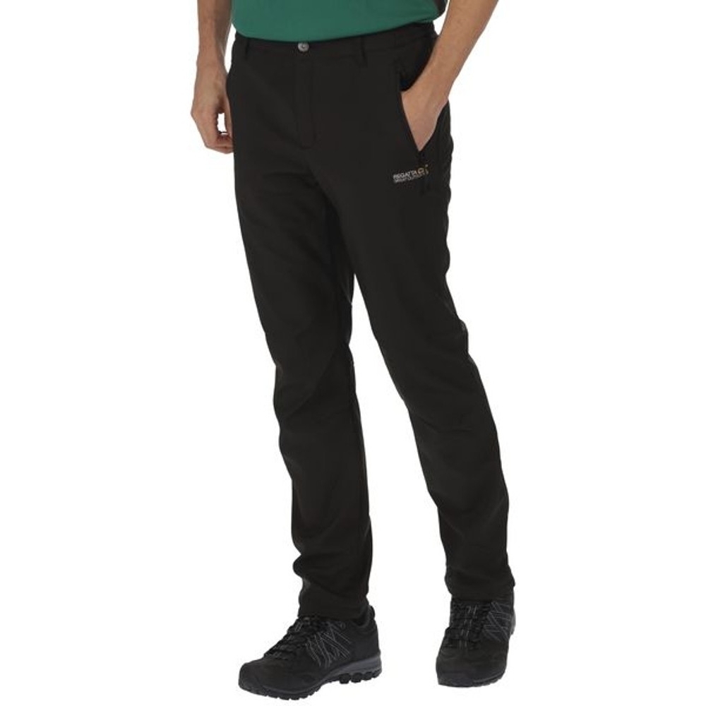 Product image of Regatta Mens Geo Softshell Water Repellant Wind Resistant Trousers 30L - Waist 30' (76cm), Inside Leg 34'