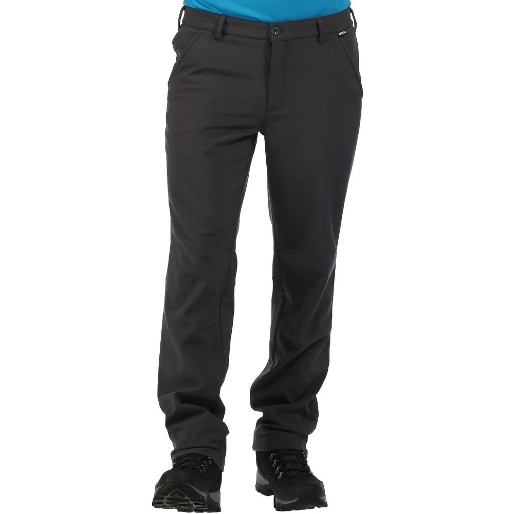 Image of Men's Water Repellent Fenton Softshell Walking Trousers Seal Grey, Size: 40R - Regatta