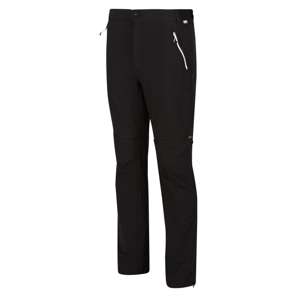 Regatta Mens Mountain Zip Off Stretchy Walking Trousers 30R - Waist 30’ (76cm), Inside Leg 32’