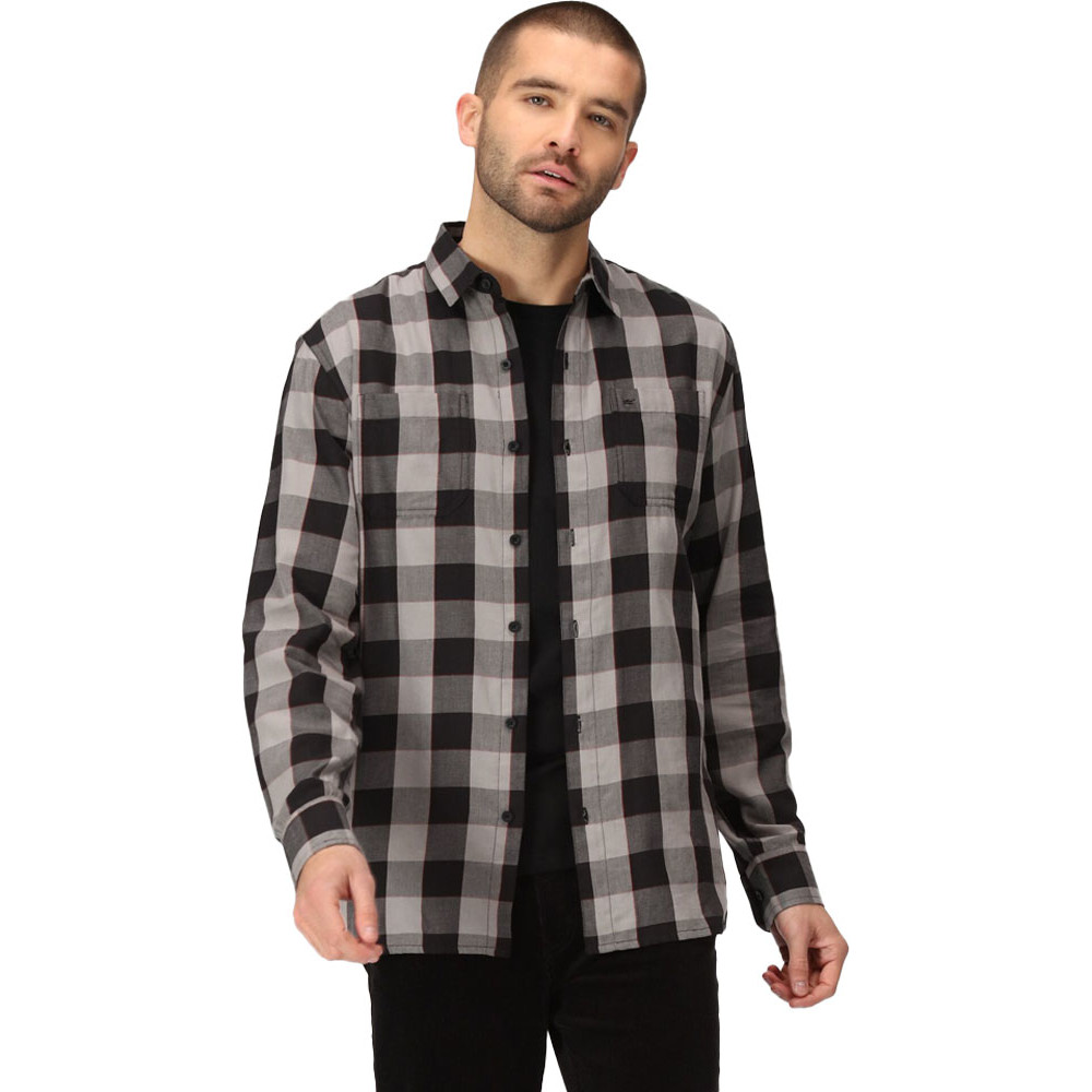 Regatta Mens Lance Organic Cotton Long Sleeve Shirt XS - Chest 35-36’ (89-91.5cm)