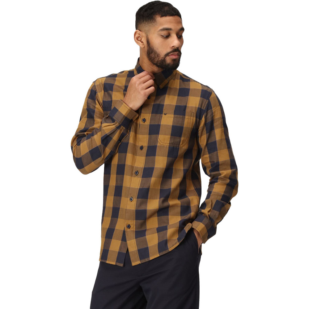 Regatta Mens Lance Organic Cotton Long Sleeve Shirt XL - Chest 43-44’ (109-112cm)