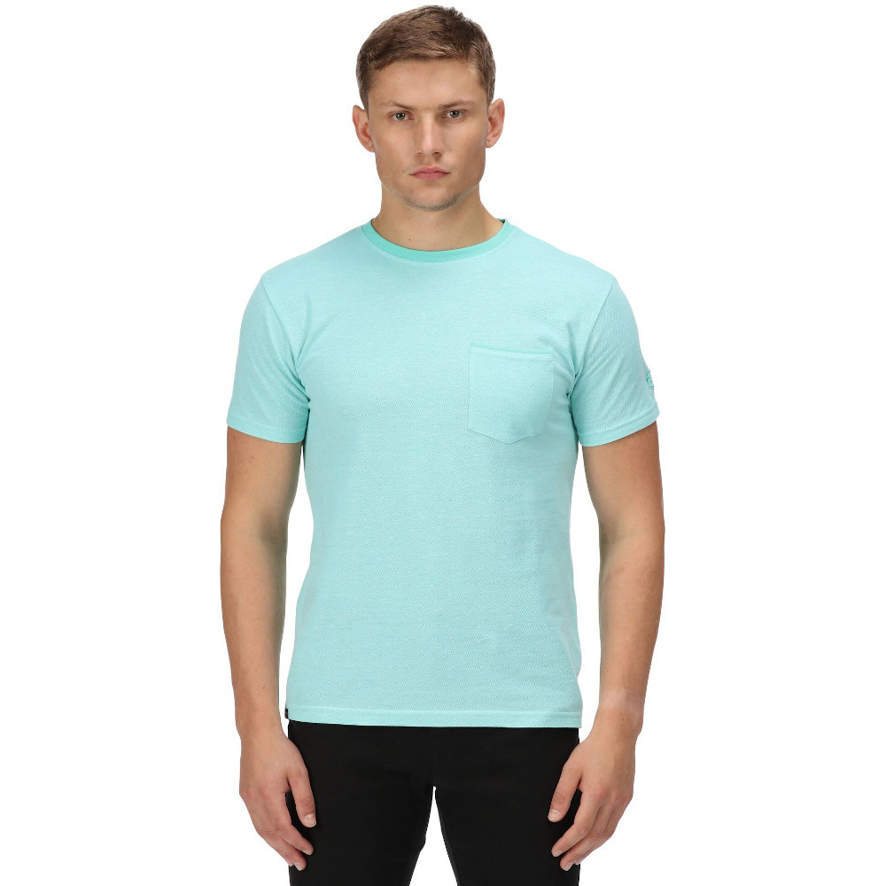 Regatta Mens Caelum Coolweave Cotton Slub Jersey T Shirt L- Chest 41-42’ (104-106.5cm)