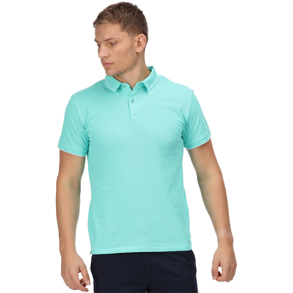 Regatta Mens Tadeo Coolweave Cotton Short Sleeve Polo Shirt L- Chest 41-42’ (104-106.5cm)