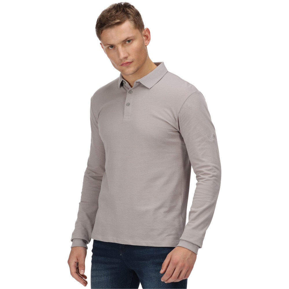 Regatta Mens Kaleb Cotton Long Sleeve Polo Shirt XL- Chest 43-44’ (109-112cm)