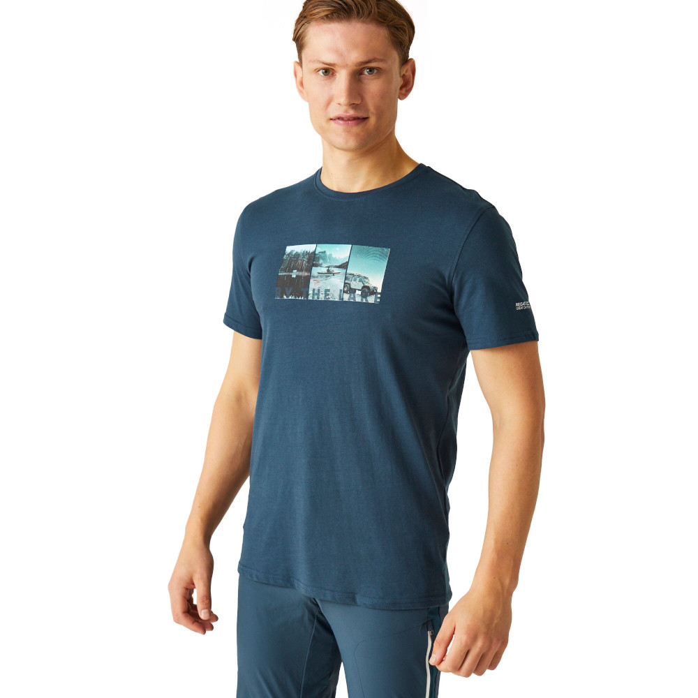Regatta Mens Breezed IV Short Sleeve Cotton T Shirt XXL - Chest 46-48’ (117-122cm)