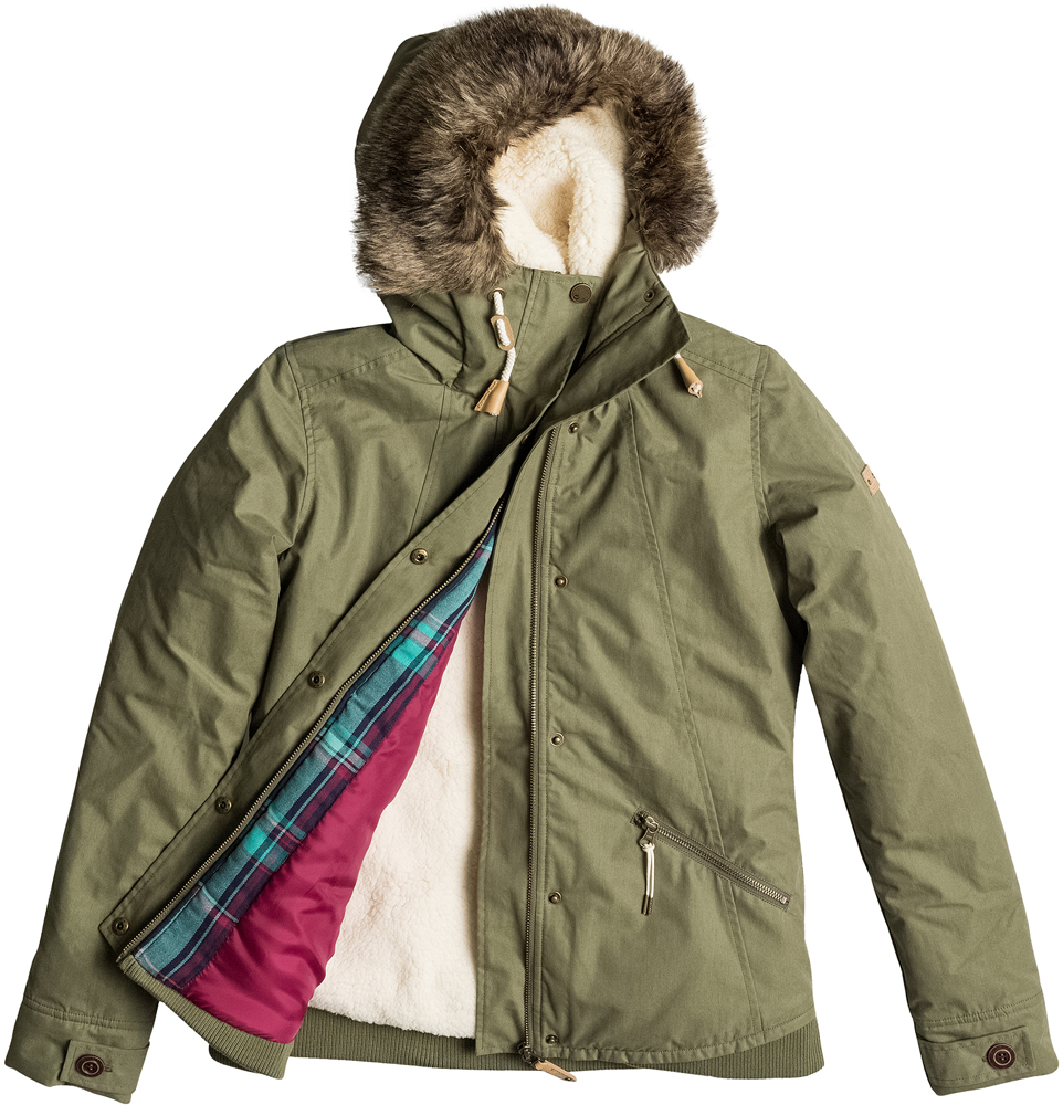 Roxy Ladies Steffi Insulated Cold Weather Jacket, Green