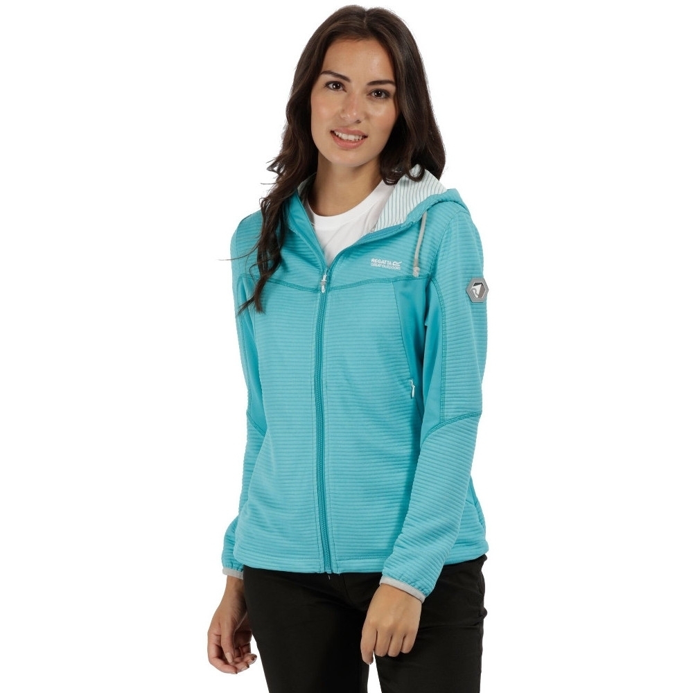 Regatta Womens/Ladies Tarnis Full Zip Hooded Ribbed Fleece Jacket UK Size 8 - Chest 32 (81cm)