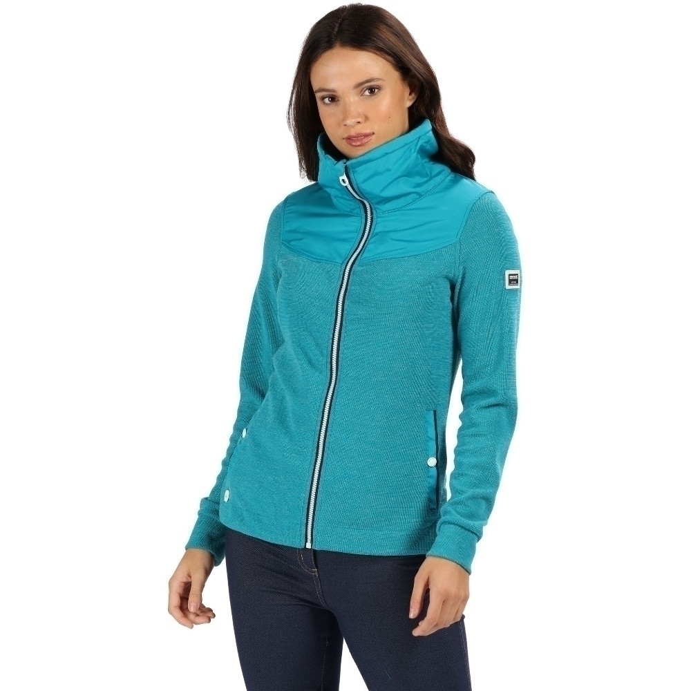 Regatta Womens Cyrilla Knit Effect Full Zip Fleece Jacket 20 - Bust 45 (114cm)