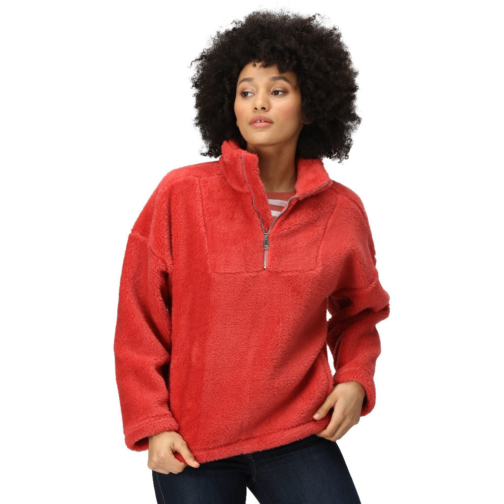 Regatta Womens Zeeke Half Zip Sherpa Fleece Sweater 8 - Bust 32’ (81cm)