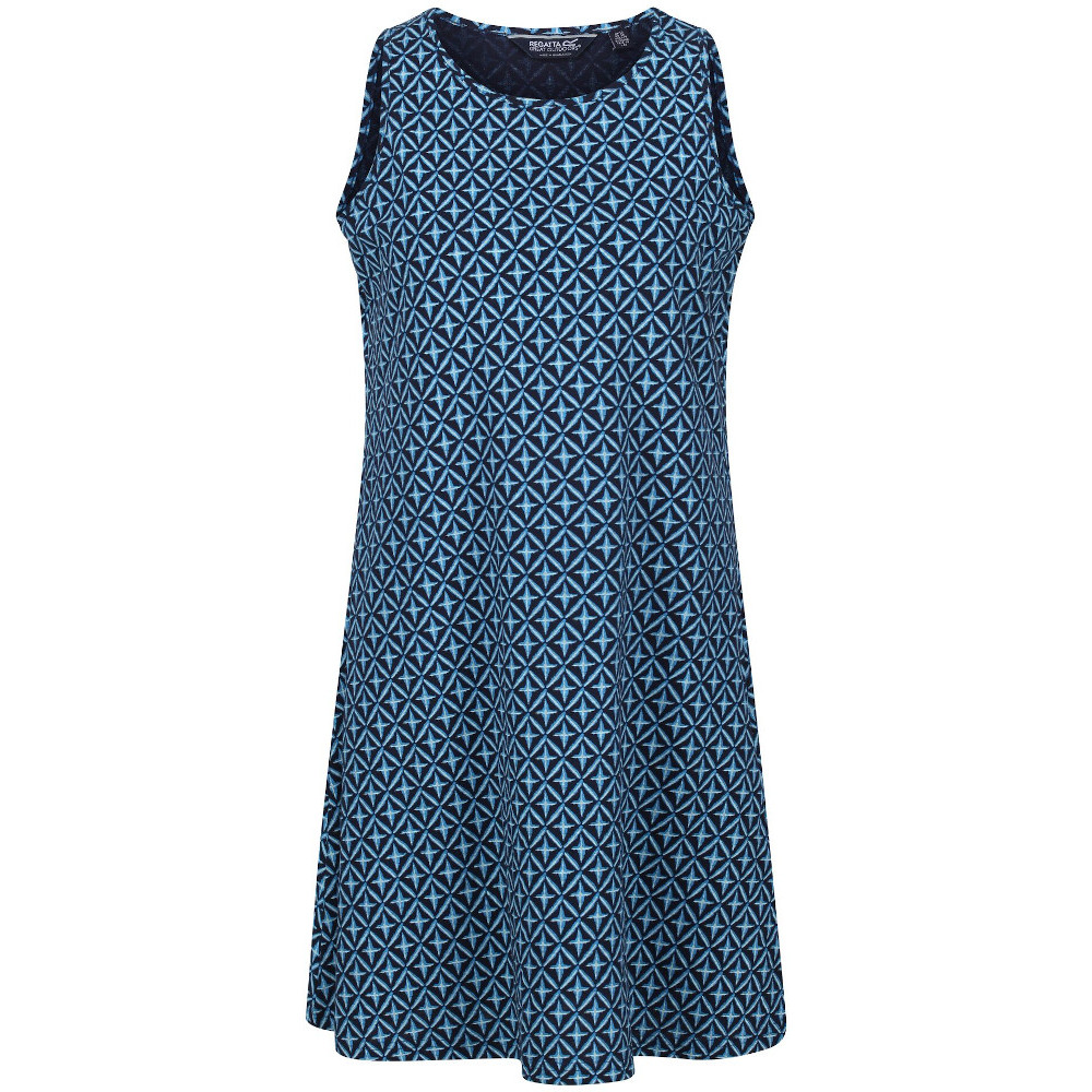 Product image of Regatta Womens Kaimana Printed Jersey Swing Silhouette Dress UK 14- Waist 31', (79cm)