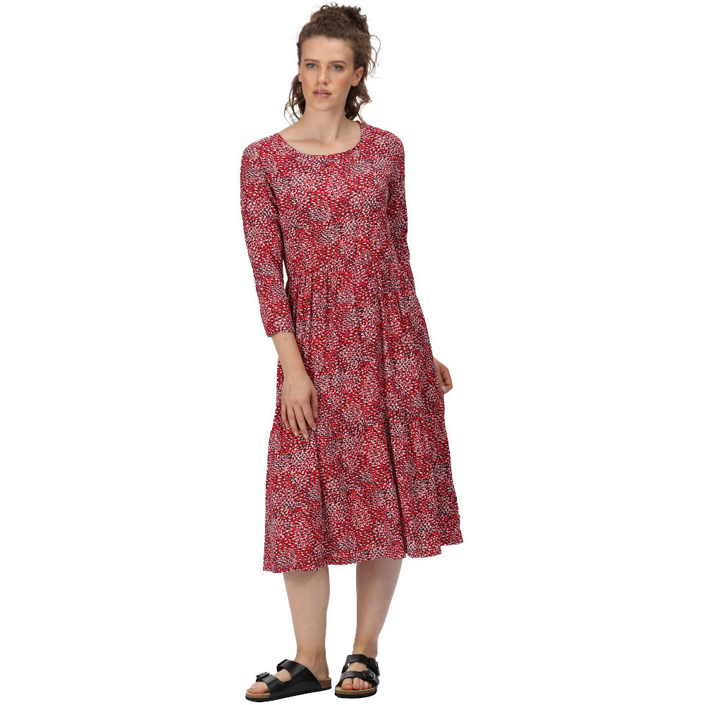 Regatta Womens Briella Printed Elasticated Sun Dress UK 14- Waist 31’, (79cm)