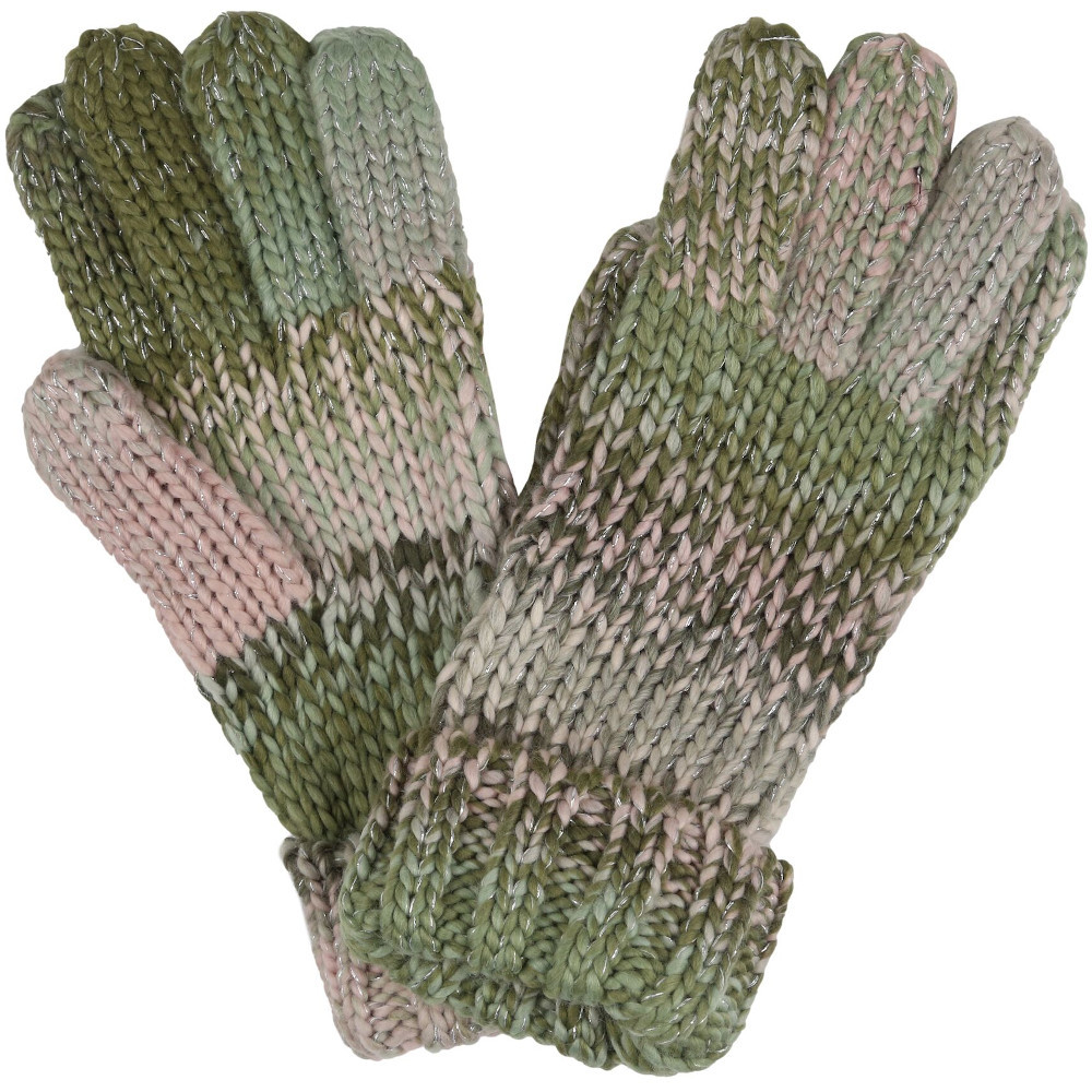 Product image of Regatta Womens Frosty VI Chunky Knit Turn Up Gloves Large/Extra Large