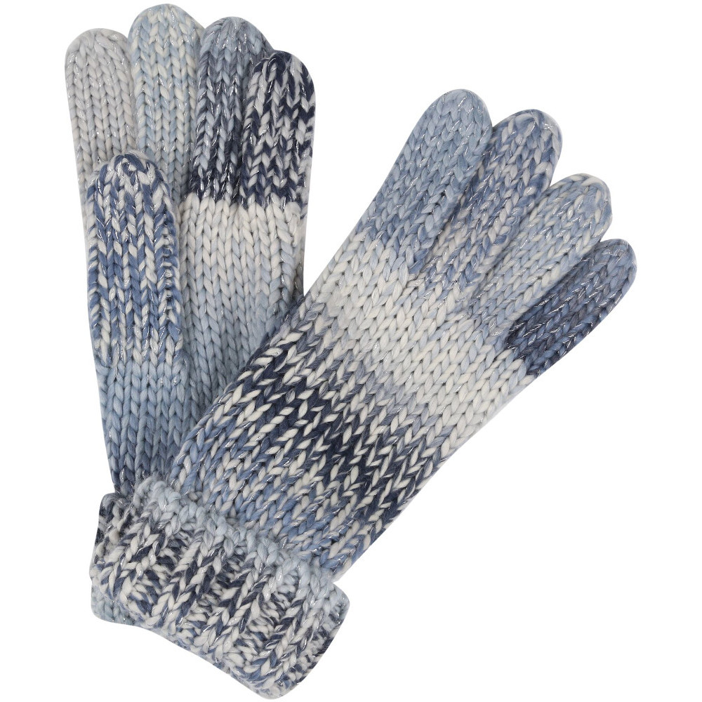 Product image of Regatta Womens Frosty VI Chunky Knit Turn Up Gloves Large/Extra Large