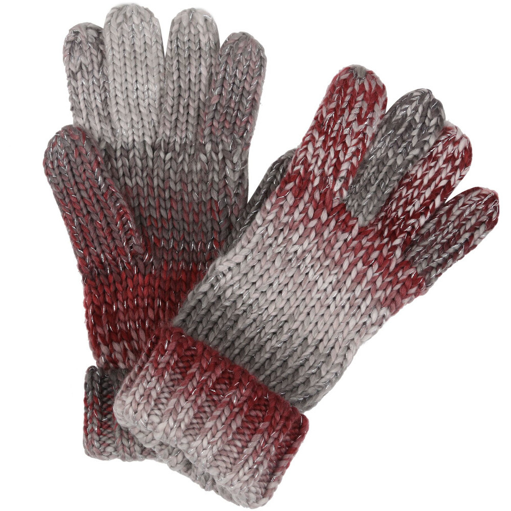 Regatta Womens Frosty VI Chunky Knit Turn Up Gloves Large/Extra Large