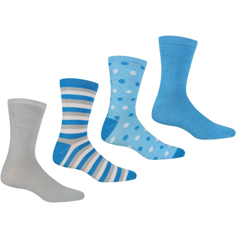 Regatta Womens 4Pk Lifestyle Comfort Walking Socks UK Size 6-8