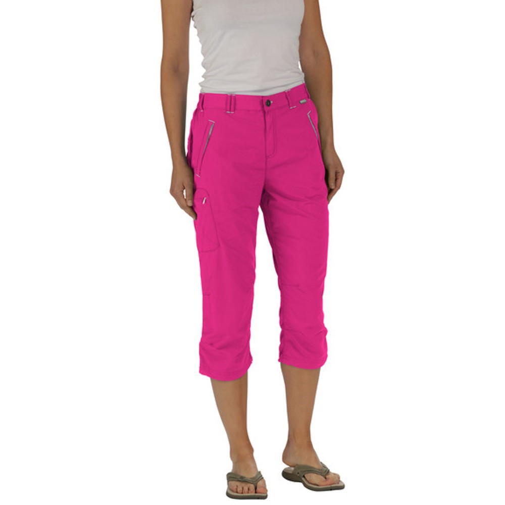 Product image of Regatta Womens/Ladies Chaska UPF 40+ Summer Capri Trousers 8 - Waist 25' (63cm), Inside Leg 31'