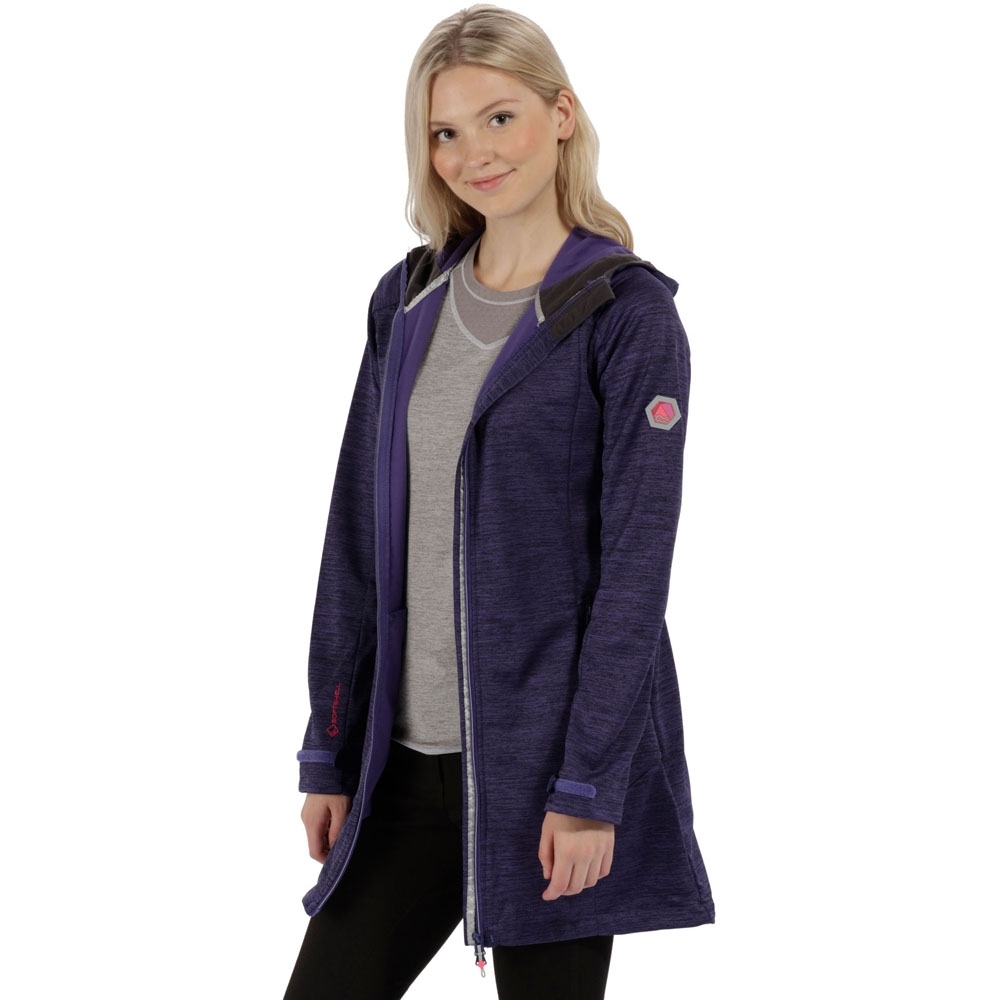 Regatta Womens/Ladies Lilywood Long Lightweight Marl Softshell Jacket 10 - Bust 34 (86cm)