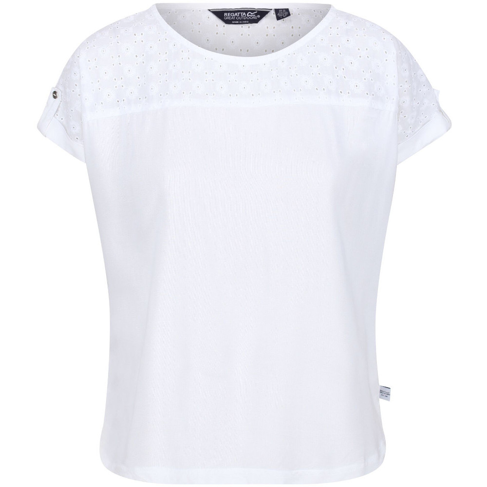 Regatta Womens Jaida Coolweave Broderie Anglais T Shirt 18 - Bust 43’ (109cm)