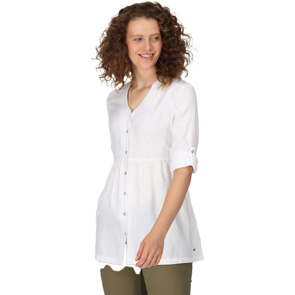 Regatta Womens Nemora Roll Sleeve Blouse Shirt Dress 20 - Bust 45’ (114cm)