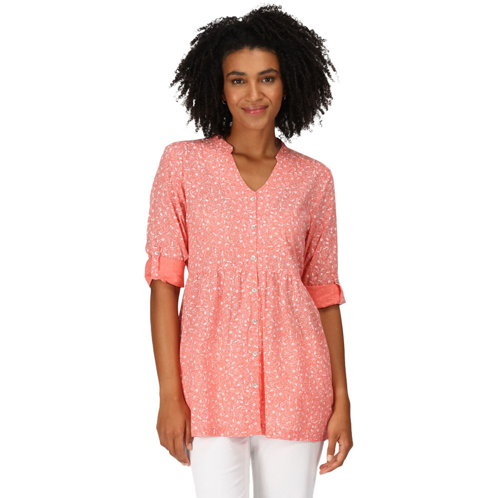 Regatta Womens Nemora Roll Sleeve Blouse Shirt Dress 8 - Bust 32’ (81cm)