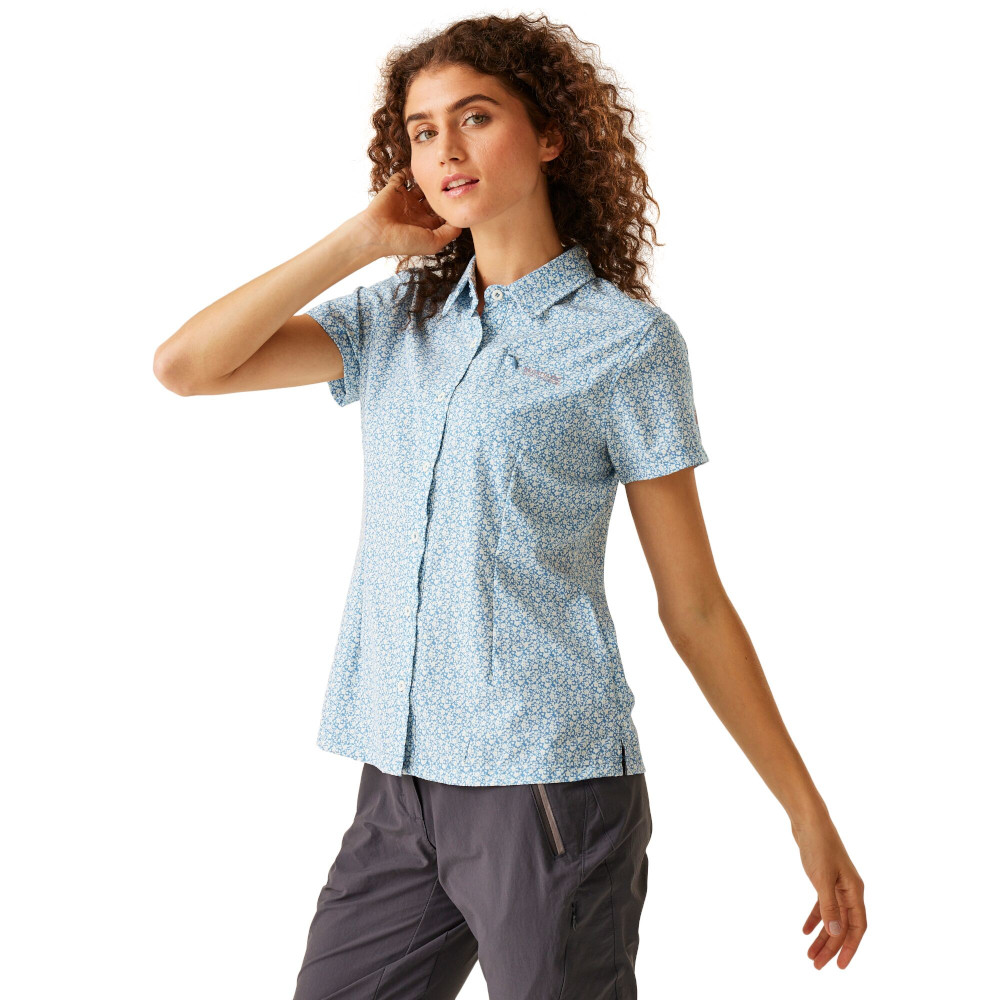 Regatta Womens Travel Packaway Short Sleeve Shirt 10 - Bust 34’ (86cm)
