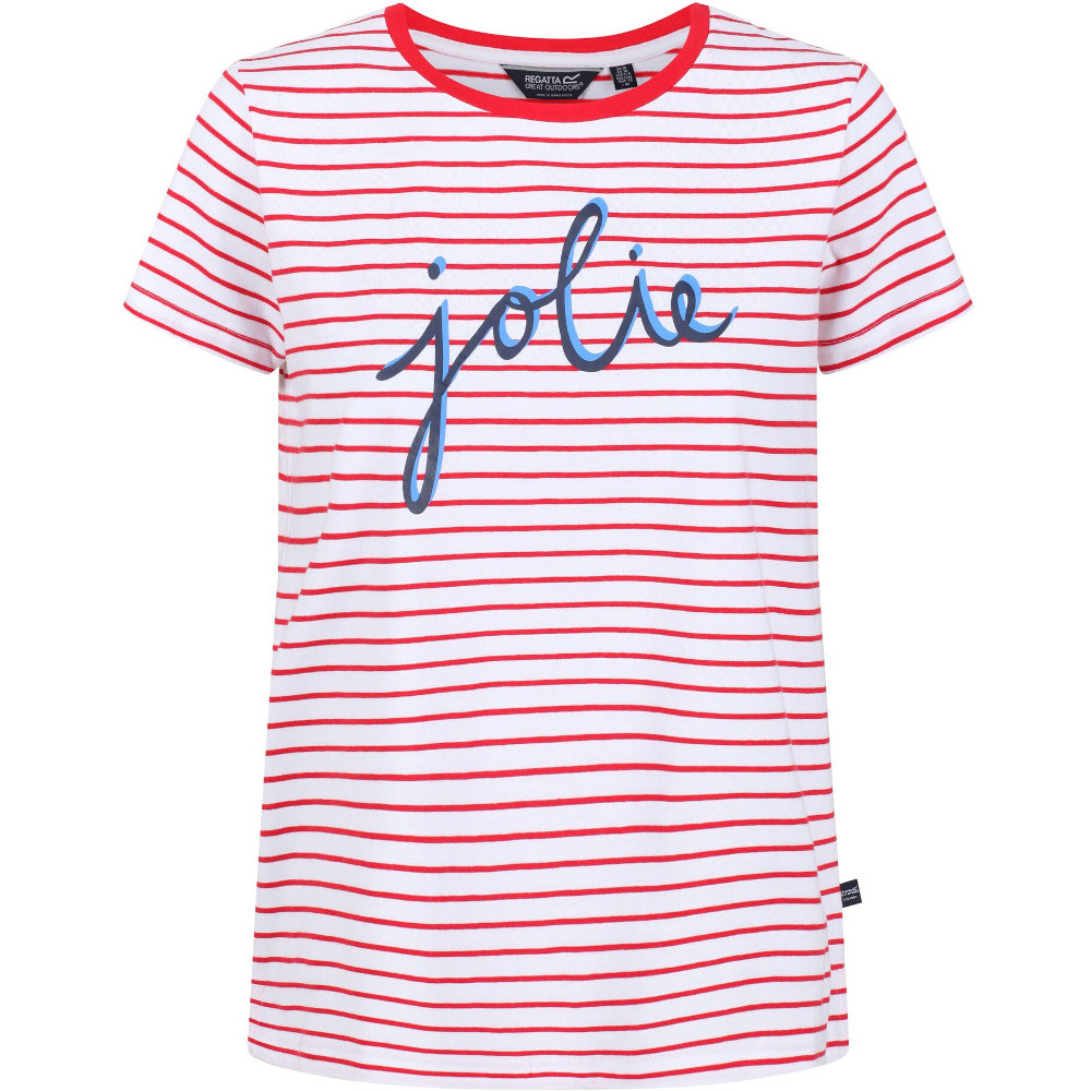 Regatta Womens Odalis Coolweave Cotton Stripe Jersey T Shirt 16 - Bust 40’ (102cm)