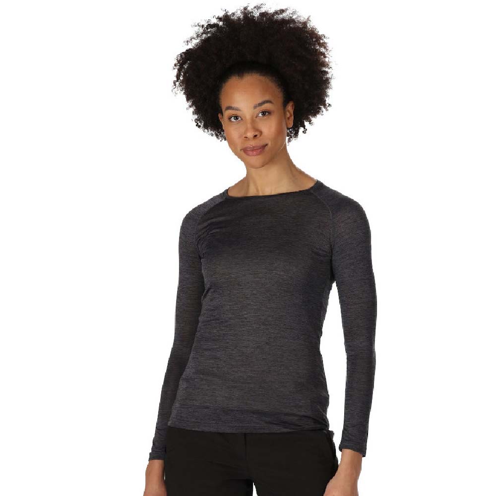 Regatta Womens Burlow Long Sleeve Active T Shirt Top 14 - Bust 38’ (97cm)