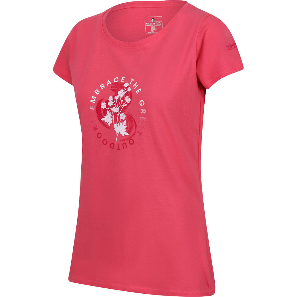 Regatta Womens Breezed III Quick Drying Graphic T Shirt 26 - Bust 52’ (132cm)